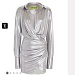 GAUGE81 Naha Metallic Mini dress Silver Size XS Photo 2