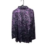 Preston & York Vintage Preston &‎ York Semi Sheer Purple Velvet Long Sleeve Blouse Top L Photo 6