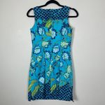 Lilly Pulitzer  Woman's 0 Blue and Green Koi Fish Stephanie Tank Sheath‎ Dress Photo 6