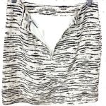 Anthropologie  Womens Bellevue My Way Mini Skirt Linen Blend White Black Small Photo 13