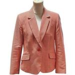 Liz Claiborne  Blazer Sz PL Orange White Chevron Jacket Fully Lined Office READ Photo 0