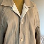 Reversible leather trench jacket coat beige nuetral Tan Size M Photo 1