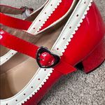 Women’s Red Chunky Heel Mary Jane Pumps Cute Bow & Hearts Round Toe Size 9 NEW Red Photo 4