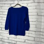 Dress Barn Blue V-Neck Pullover Sweater Large Soft Lightweight Knit Women’s Top Photo 8