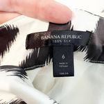 Banana Republic Ascendant Silk Geo Print Halter Cutout Jumpsuit White Black 6 Photo 2