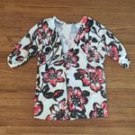 INC  Rhinestone floral cardigan Photo 1