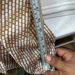 Oscar de la Renta  Tan and White Geometric Dress Photo 4