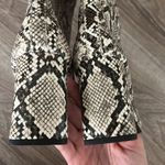 ZARA Faux Leather Snakeskin Knee High Tall Heeled Boots Photo 9