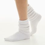 Aritzia Sunday Best Scrunch Crew Sock White Photo 0