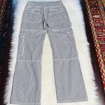 Edikted Black and White Stripe Out Cargo Pants Photo 5