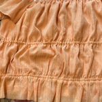 EXPRESS NWOT Orange Shimmer lines Ruffle Sleeve Crop Top Size XL Photo 1