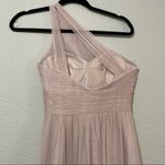 W Too Watters Blush Pink Bridesmaid One Shoulder Tulle Maxi Dress Womens 0 Photo 12