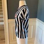 The Bar TailGaters Sports Grill Striped VNeck Shirt Womens Medium Photo 8