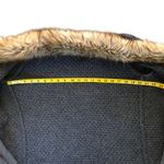 Joie Jamilee Gray Yak Wool Knit Faux Fur Collar Women’s Cárdigan Sweater Small Photo 9