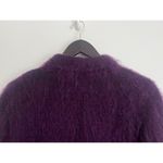 Jil Sander  Purple Mohair Wool Blend Long Coat Button Front Size DE 38/ US 8 Photo 3