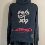 Ed Hardy Don Christian Audigier Black Hoodie Sweater Size Medium Y2K Skull Gems Photo 7