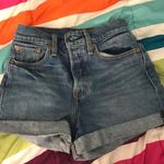 Levis High Waisted Denim Shorts Blue Size 24 Photo 0