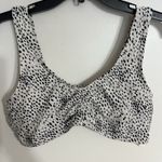 Hollister  Women's Bikini Top Cheetah Print Size Large Black, White & Gray Photo 1