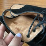 Free People  Jeffrey Campbell Black Leather Lace Up Suede Heels Photo 5