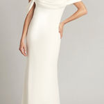 Tadashi Shoji NWT  Off-Shoulder Amishta Crep White Wedding Dress Photo 0