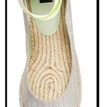 Zac Posen Women's Vinca Ankle Strap Espadrille Leather Gray Green Size 6 Photo 3