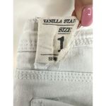 Vanilla Star Jeans VANILLA STAR Jean Shorts Junior Teens Sz 1 White Distressed Cuffed Denim Frayed Photo 4