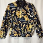 Liz Sport Vintage Jacket Size Medium Navy Full Zip Tennis Windbreaker Cotton Blue Photo 0