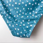 Floral High Waist Swim Suit Bikini Bottom Ruffle Blue Small Photo 56