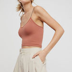 Free People Womens Brami Skinny Strap Tank Color Copper Photo 0