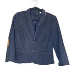 BDG Urban Outfitters Navy Blue Long Sleeve Elbow Patches Blazer Size Medium Photo 0