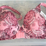 Jessica Simpson  Pink Burgundy Paisley NWT Bra Size 40C Photo 0