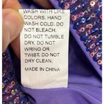 SheIn Sequin Cowl Neck Spaghetti Strap Dress Womens S Lavender Glam Retro NWOT Photo 8