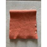 Cashmer Italy Sweater Womens Large Orange Scarf Button Back Ski Luxury Academia Photo 6