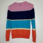 Lord and Taylor  Cashmere Striped Colorful Sweater Small Photo 2