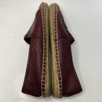 Tory Burch Maroon Leather Espadrilles Perforated Slip On Espadrilles 8.5 M Logo Photo 10