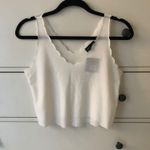 Topshop White Scallop Crop Top Photo 0