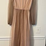 SheIn Polka Dot Sheer Overlay Maxi Dress M Photo 1