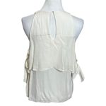 Ramy Brook  White 100% Silk Penelope Cold-Shoulder Tie Sleeve Top Women's Small Photo 3