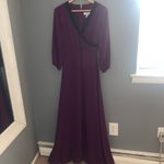 Badgley Mischka purple beaded trim maxi dress Photo 4