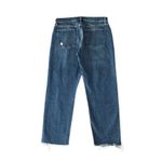 Gap 🔃 High Rise Girlfriend Medium Indigo Wash Raw Hem Distressed Jeans Photo 2