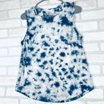 Lucky Brand  Women's Tank Top Blue Tie Dye Ruffle‎ Sleeveless Summer Size Small Photo 12