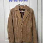 wilson's leather EUC  women’s light tan collar button up genuine leather jacket S‎ Photo 0