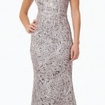 JS Collections JS‎ Collections Embroidered Lace Short Sleeve Mother of the Bride Gown Sz 8 NWT Photo 0