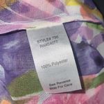 CAbi “Petals” Purple Multi Watercolor Chiffon Crossover Flowy Tank Top Small NWT Photo 12