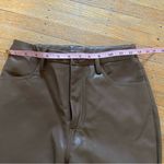 PacSun Brown Vegan Leather Flare pants - size XS Photo 8