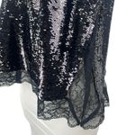 Free People  Intimately Swinging Surplice Black Sequin Cami Camisole Tank Top S Photo 2