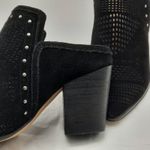Gibson Latimer Gibson & Latimer Chunky Block Heel Shoes Womens 8M Black Slip On Suede Mules Photo 4
