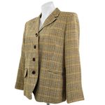 Orvis Multicolored Houndstooth Button Down Woven Silk Blazer Size 10 Photo 1