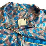Free People Free‎ People M Pillow Talk Satin Pajama Set Lilac Blue Floral Print Silky New Photo 9