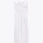 ZARA Dress Midi wedding bridal shower party coctail satin rhinestone Photo 10